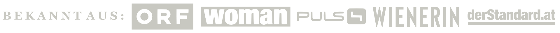 ظهرنا في: ORF, Woman, Puls 4, Wienerin, derStandard.at